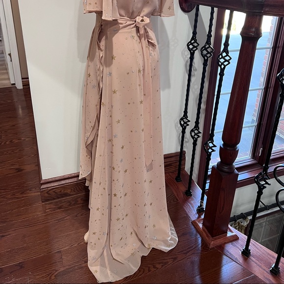 Privacy Please star print maxi wrap dress size S - Picture 3 of 4